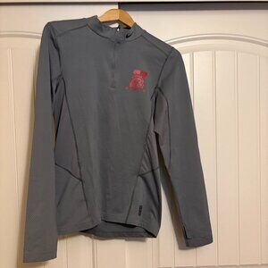 Hastings College Broncos 1/4 Zip Sweatshirt Adult Small Gray Nike Long Sleeve